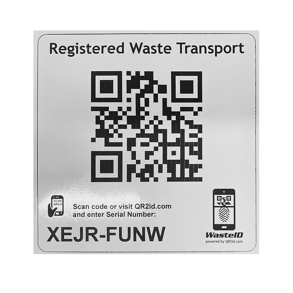 WasteID Resilient Vehicle Sticker